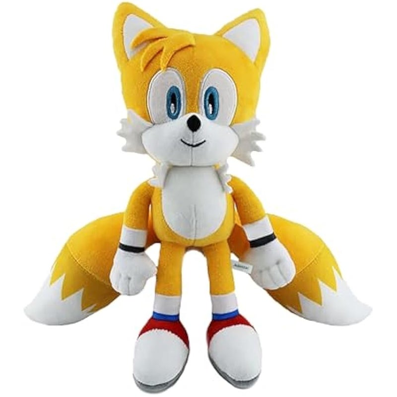 Yellow Sonic Plush Action Figure Animal Hedgehog Super Sonic Ray Flying Squirrel Movie Plush Gift Plush for Kids Boys & Girls Sonic The Hedgehog Toy Tails Plush, Knuckles Plush 12 Inches - Image 1